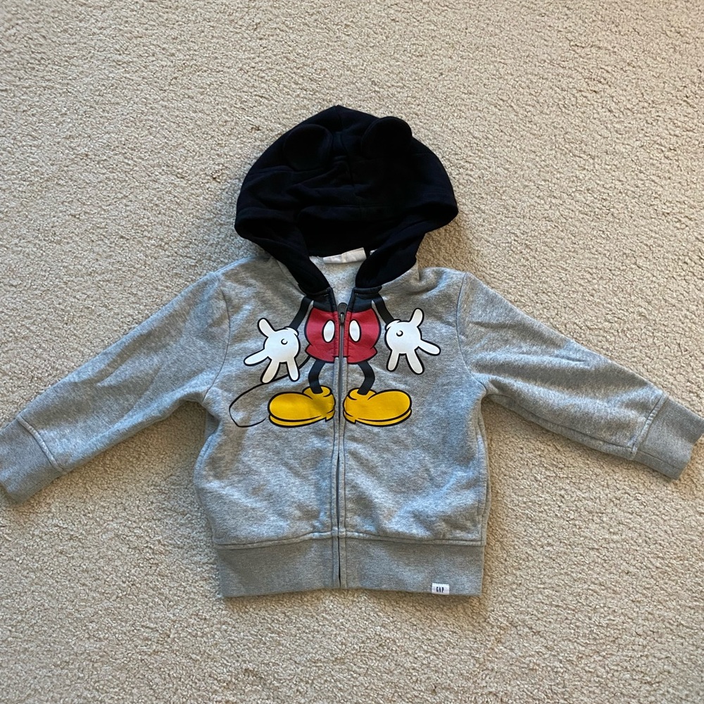 Gap- zippered Mickey hoodie